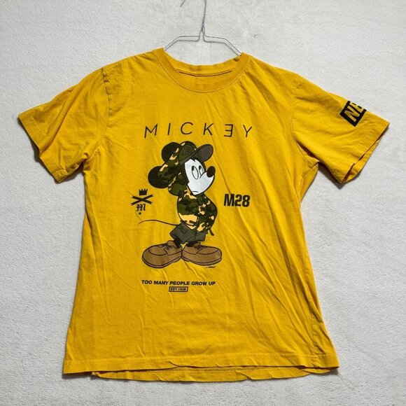 Disney Mickey Mouse x Neff Collab T-Shirt Yellow Women's Size M - Picture 1 of 7